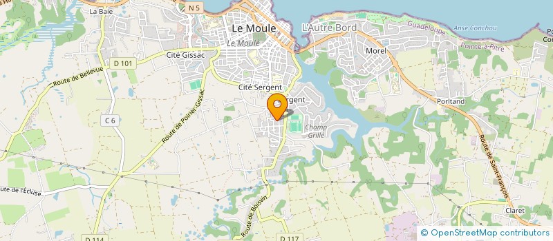 localisation de l'entreprise KARUKERA GESTION à LE MOULE