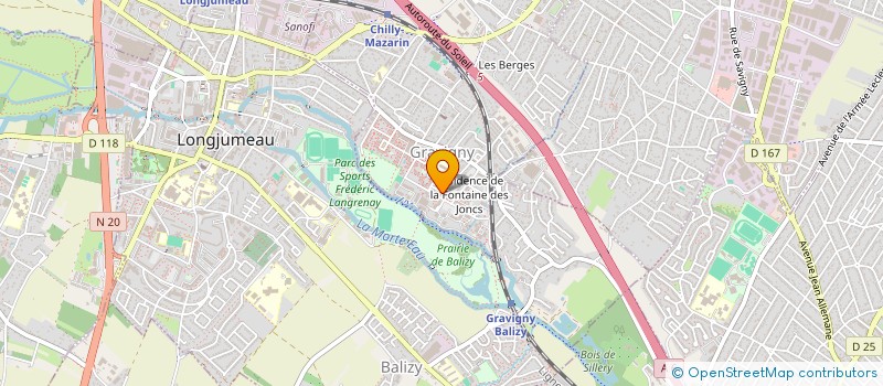 localisation de l'entreprise KARUNA YOGA ESSONNE à CHILLY-MAZARIN