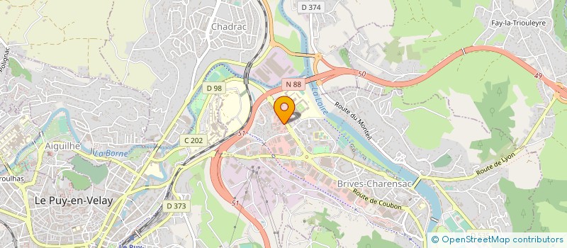 localisation de l'entreprise KARYCOLAS à BRIVES-CHARENSAC