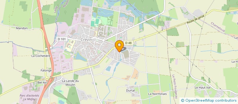 localisation de l'entreprise KASABA - L'EPICERIE SOCIALE ET SOLIDAIRE  CREVIN