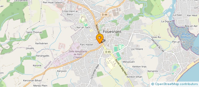 localisation de l'entreprise KASTELL GLAZ  FOUESNANT