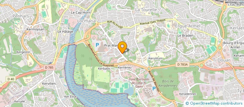 localisation de l'entreprise KASTELL-MOR à QUIMPER