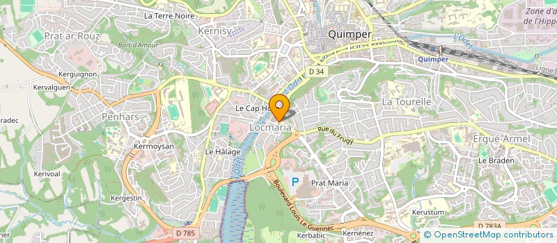 localisation de l'entreprise KASTELL-MOR-BRAZ à QUIMPER