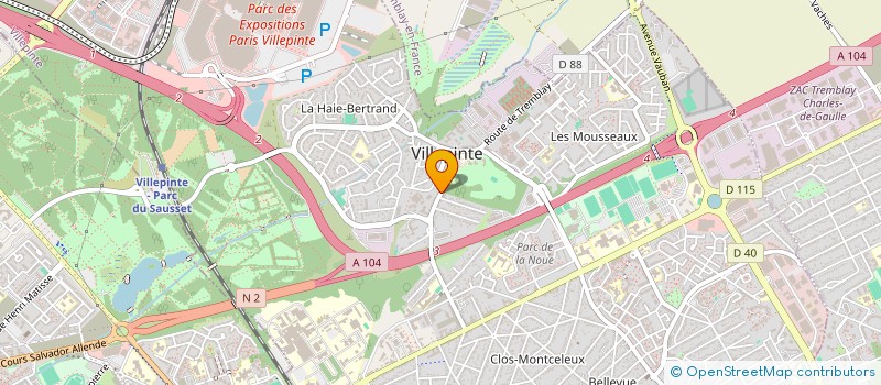 localisation de l'entreprise KAZA  VILLEPINTE