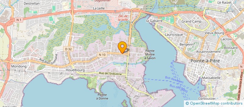 localisation de l'entreprise KAZA PNEUS à BAIE-MAHAULT