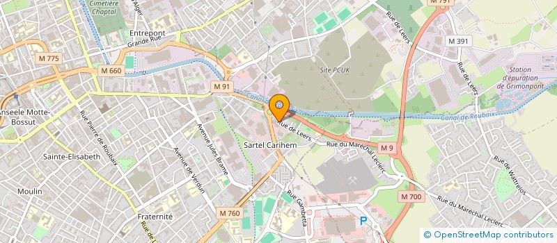 localisation de l'entreprise KAZE TRANSPORT à ROUBAIX