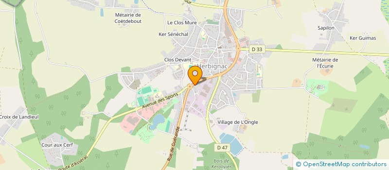 localisation de l'entreprise KAZH AR GWERN à HERBIGNAC