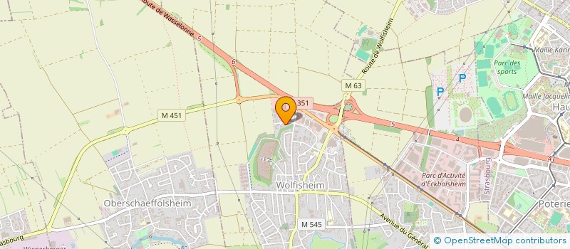 localisation de l'entreprise KAZYLA  WOLFISHEIM