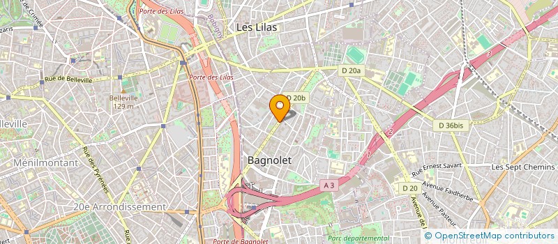 localisation de l'entreprise KB à BAGNOLET