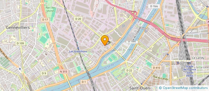 localisation de l'entreprise KB ASSOCIES à GENNEVILLIERS