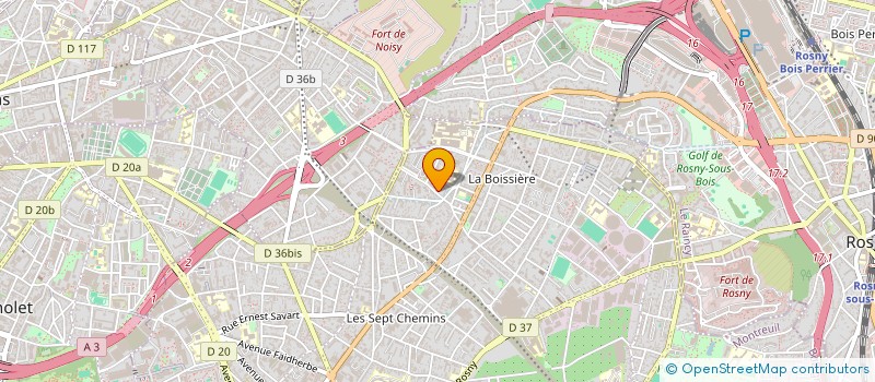localisation de l'entreprise KB-BAT à MONTREUIL