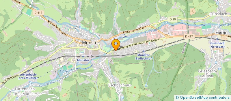 localisation de l'entreprise KB COUVERTURE à MUNSTER