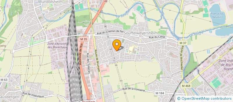 localisation de l'entreprise KB FINANCES  SOUFFELWEYERSHEIM