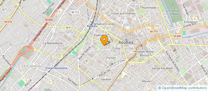 localisation de l'entreprise KB INVEST  ROUBAIX