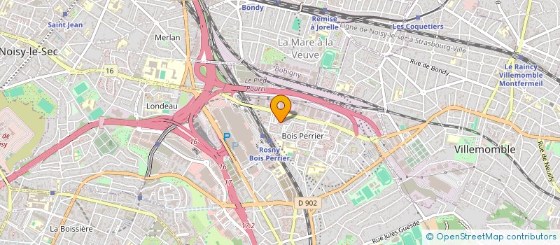 localisation de l'entreprise KB MARKET à ROSNY-SOUS-BOIS