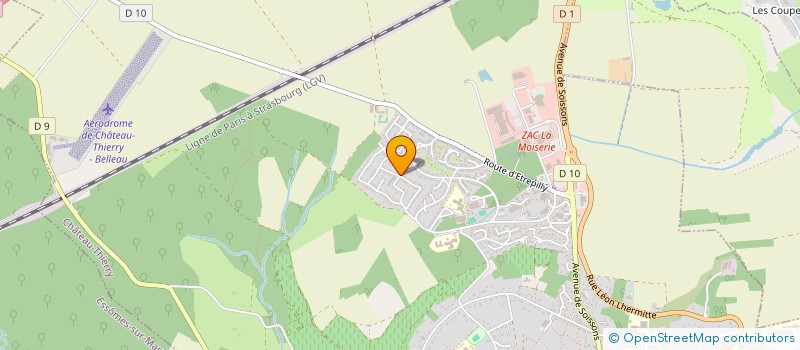 localisation de l'entreprise KB RESEAUX à CHATEAU-THIERRY