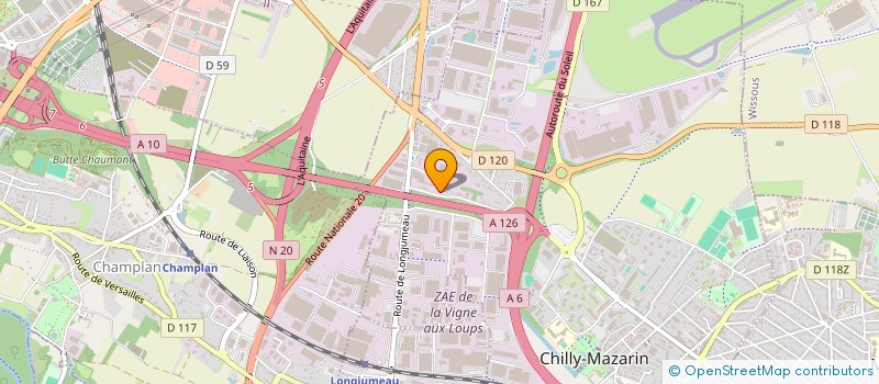 localisation de l'entreprise KB TECHNIQUE à CHILLY-MAZARIN