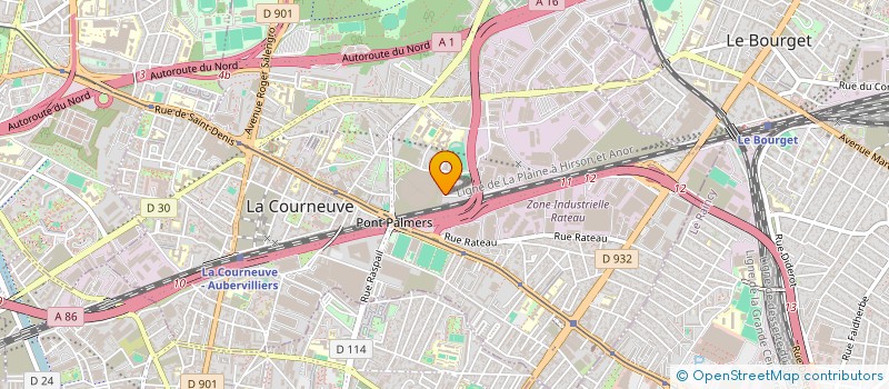 localisation de l'entreprise KBF à LA COURNEUVE