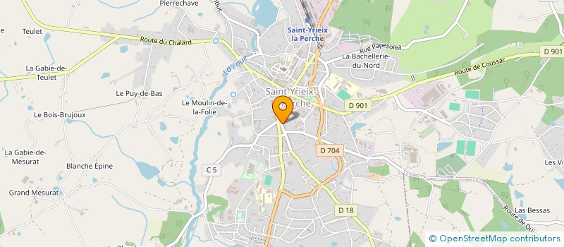 localisation de l'entreprise KBFM IMMO à SAINT-YRIEIX-LA-PERCHE