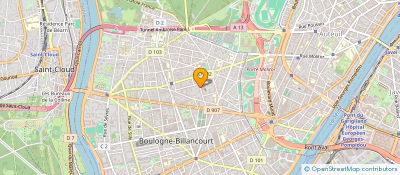 localisation de l'entreprise KBK PROJET à BOULOGNE-BILLANCOURT