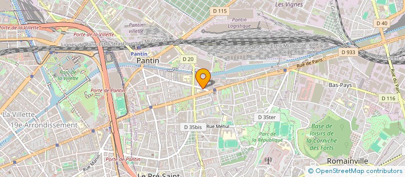 localisation de l'entreprise KBP à PANTIN