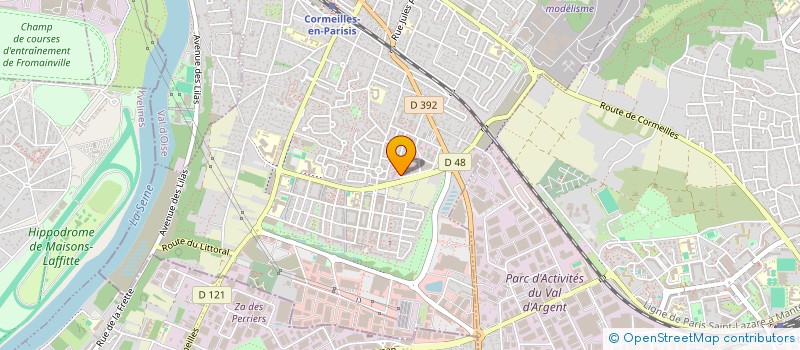 localisation de l'entreprise KBP DISTRIBUTION à CORMEILLES-EN-PARISIS
