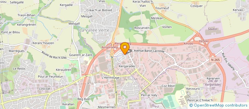 localisation de l'entreprise KBR VOYAGES à GOUESNOU