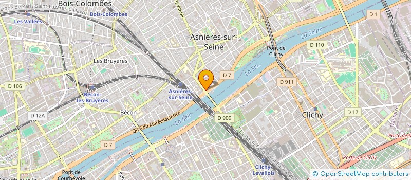 localisation de l'entreprise KBS92 à ASNIERES-SUR-SEINE