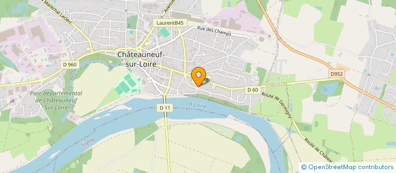 localisation de l'entreprise KCFG-PRODUCTION à CHATEAUNEUF-SUR-LOIRE