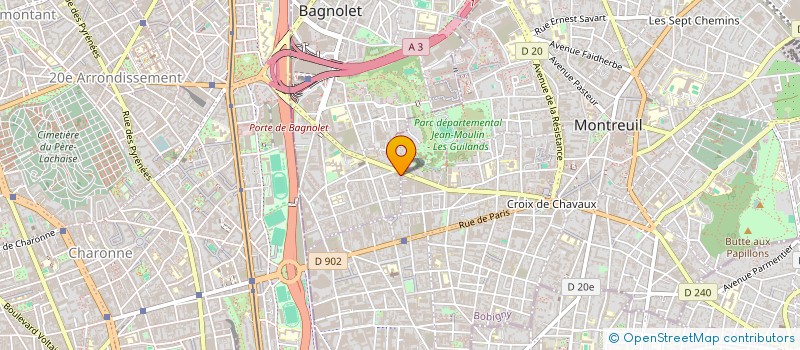 localisation de l'entreprise KCHOUCHE à BAGNOLET
