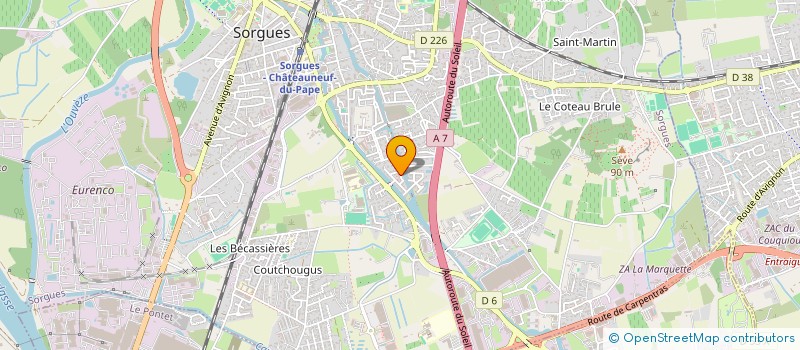 localisation de l'entreprise KCM TAXI PROVENCE  SORGUES