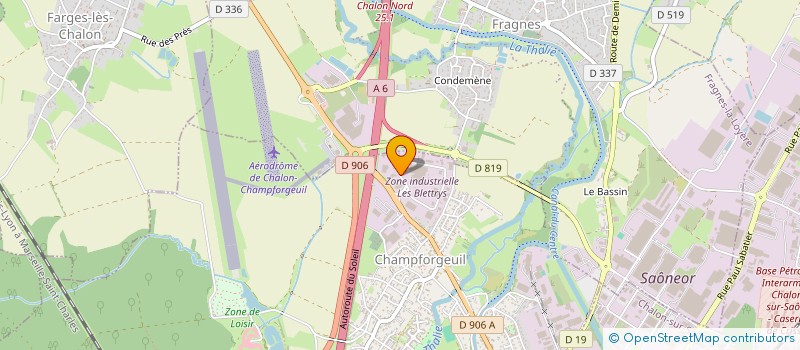 localisation de l'entreprise KD CHALON à CHAMPFORGEUIL
