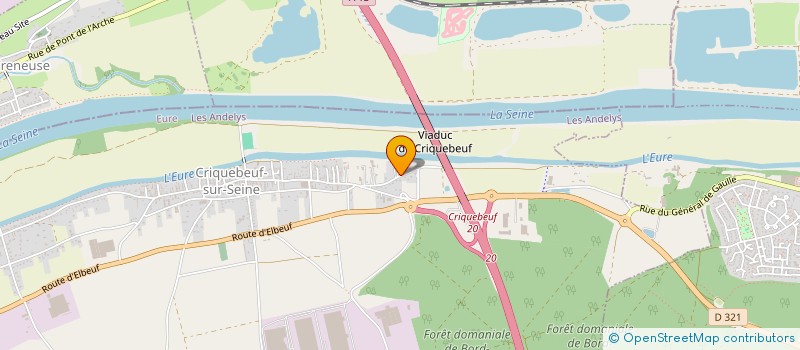 localisation de l'entreprise KD ELECTRICITE à CRIQUEBEUF-SUR-SEINE