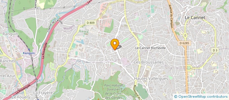 localisation de l'entreprise KD OPTIQUE à LE CANNET