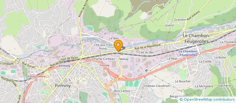 localisation de l'entreprise KD RESEAUX à LE CHAMBON-FEUGEROLLES