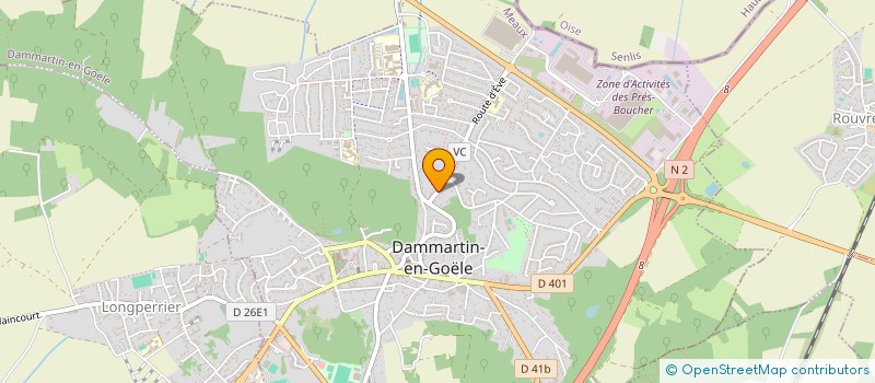 localisation de l'entreprise KD2A à DAMMARTIN-EN-GOELE