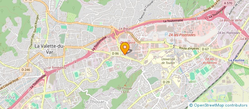 localisation de l'entreprise KDC DISTRIBUTION à LA VALETTE-DU-VAR