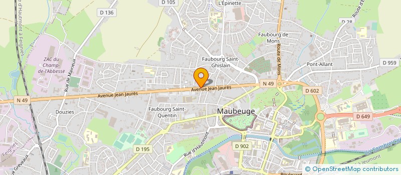 localisation de l'entreprise KDD AUTO  MAUBEUGE