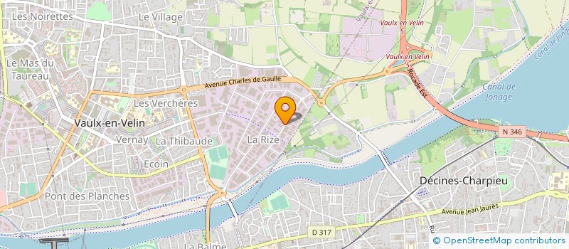 localisation de l'entreprise KDF  VAULX-EN-VELIN