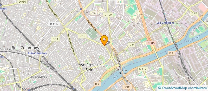 localisation de l'entreprise KDM INVEST  ASNIERES-SUR-SEINE