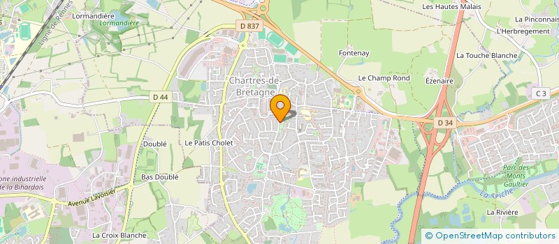 localisation de l'entreprise KDS  CHARTRES-DE-BRETAGNE