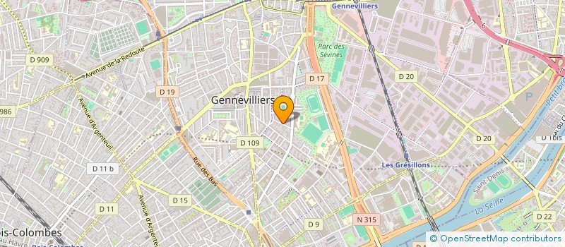 localisation de l'entreprise KEITA SURVEILLANCE ET GARDIENNAGE  GENNEVILLIERS