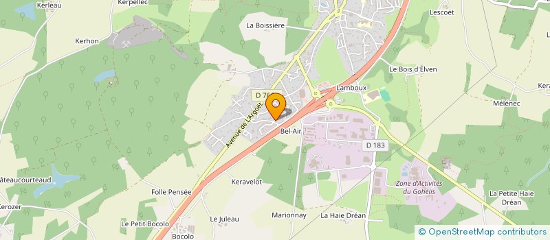 localisation de l'entreprise KELONA à ELVEN