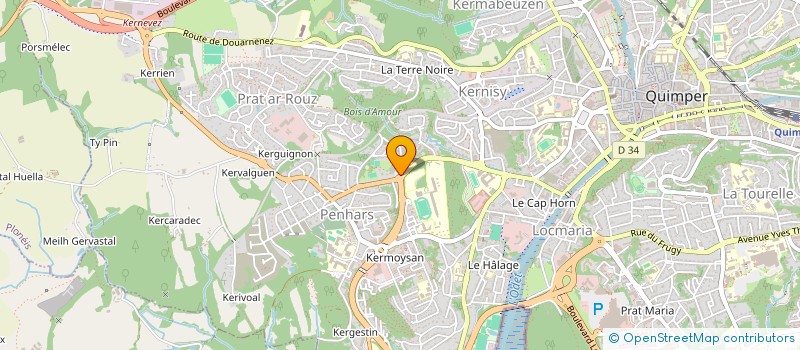 localisation de l'entreprise KEMP'AIR à QUIMPER