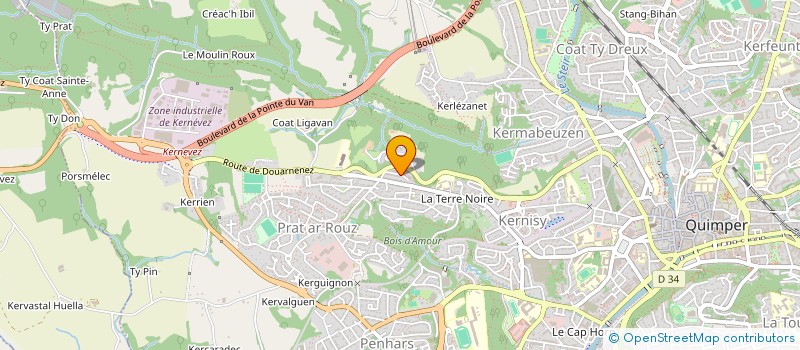 localisation de l'entreprise KEMPER KERNE SPORTS à QUIMPER