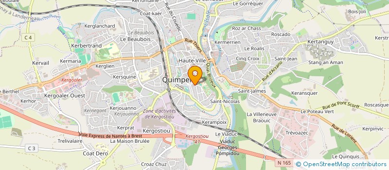 localisation de l'entreprise KEMPERLE ACTIVITES SUBAQUATIQUES à QUIMPERLE