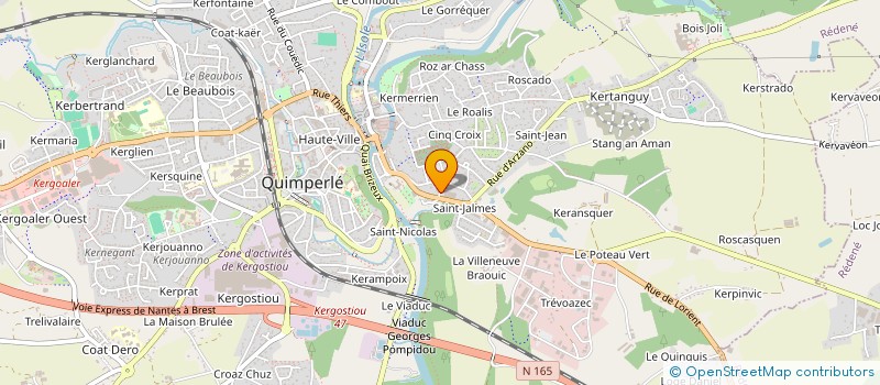 localisation de l'entreprise KEMPERLE RANDO à QUIMPERLE