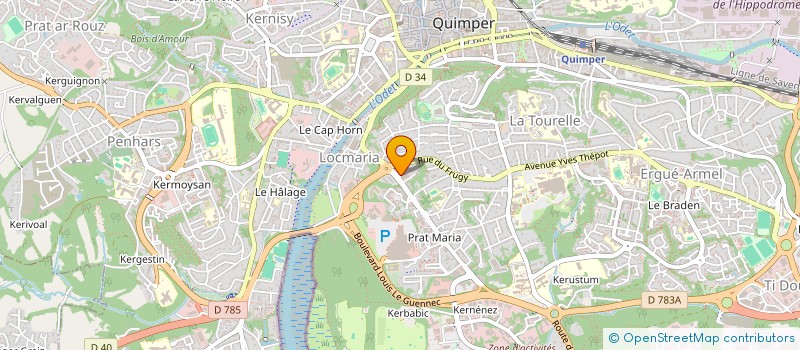 localisation de l'entreprise KEMPERYN à QUIMPER