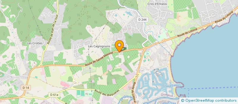 localisation de l'entreprise KEMPOFIGHT CROIX VALMER à GRIMAUD