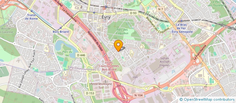 localisation de l'entreprise KEMY à EVRY-COURCOURONNES